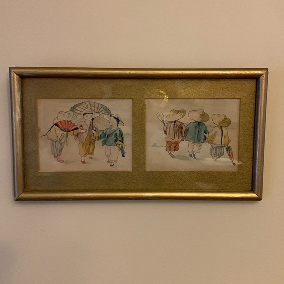 Vintage / antique hand drawn Oriental art - Picture 1 of 17